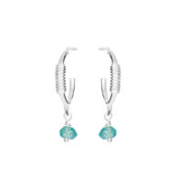 Earrings 5655 in Silver with Apatite