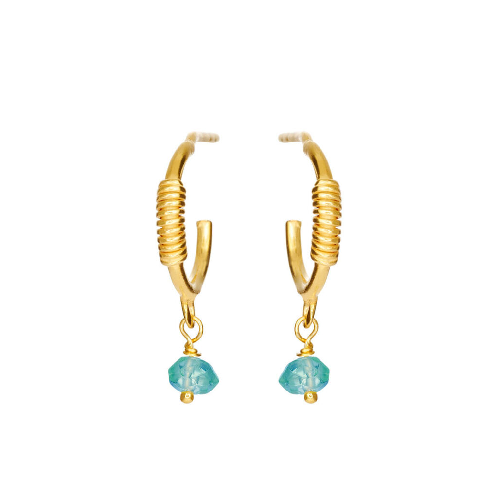 Jewellery gold plated silver earring, style number: 5655-2-203