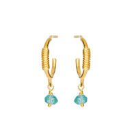 Earrings 5655 in Gold plated silver with Apatite