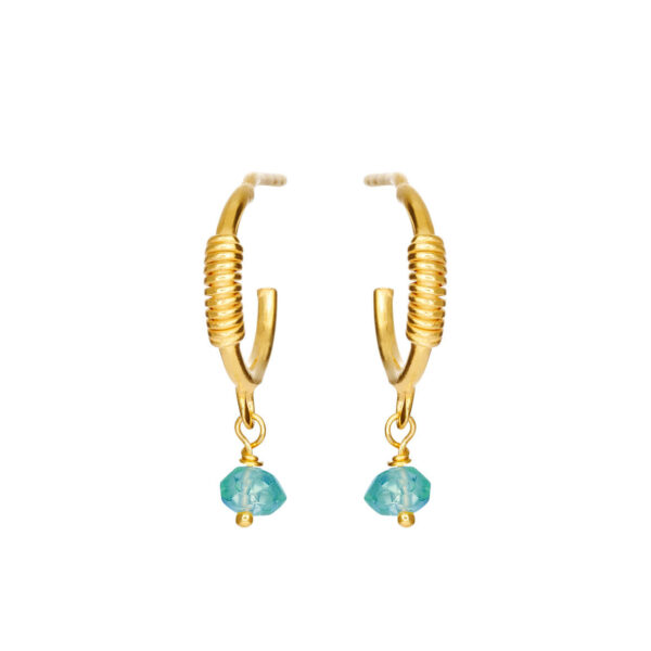 Jewellery gold plated silver earring, style number: 5655-2-203