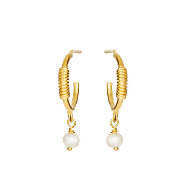 Jewellery gold plated silver earring, style number: 5655-2-900