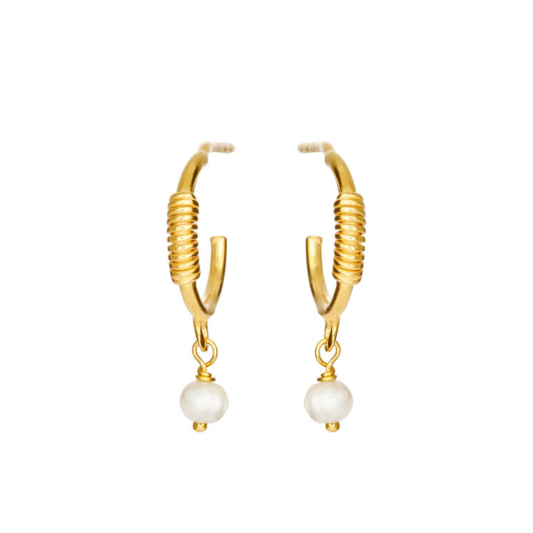 Jewellery gold plated silver earring, style number: 5655-2-900