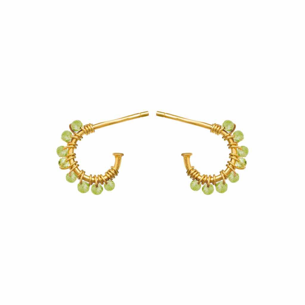 Jewellery gold plated silver earring, style number: 5656-2-135