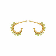 Earrings 5656 in Gold plated silver with Peridote