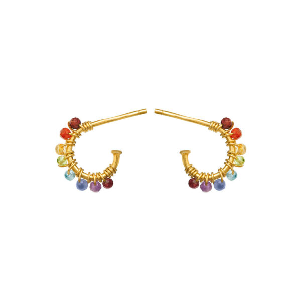 Jewellery gold plated silver earring, style number: 5656-2-556