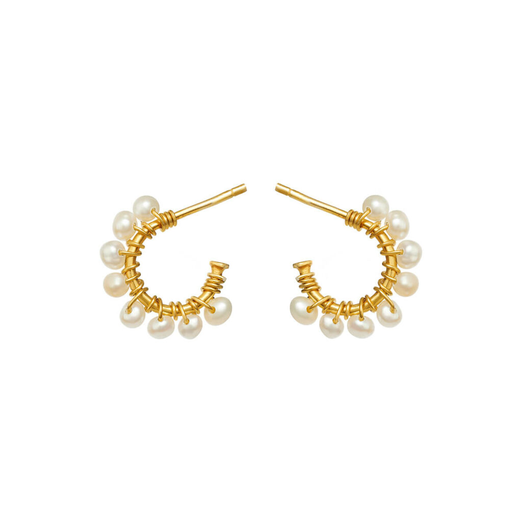 Jewellery gold plated silver earring, style number: 5656-2-900