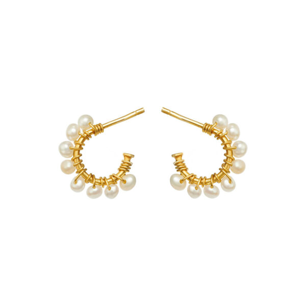 Jewellery gold plated silver earring, style number: 5656-2-900