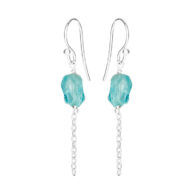 Earrings 5657 in Silver with Apatite
