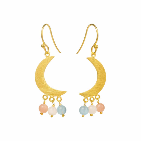 Jewellery gold plated silver earring, style number: 5660-2-577