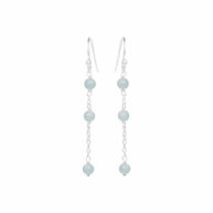 Earrings 5661 in Silver with Aquamarine