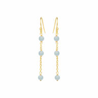 Earrings 5661 in Gold plated silver with Aquamarine