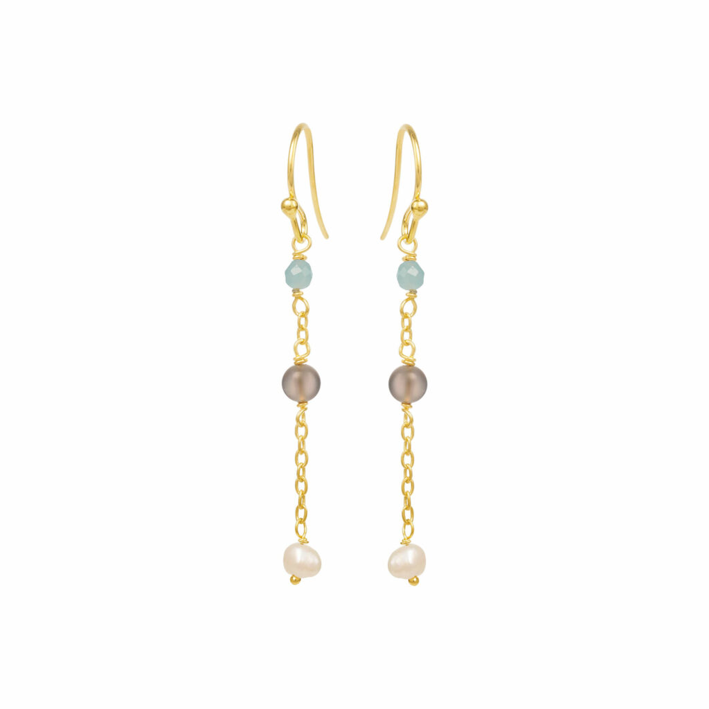 Jewellery gold plated silver earring, style number: 5661-2-578