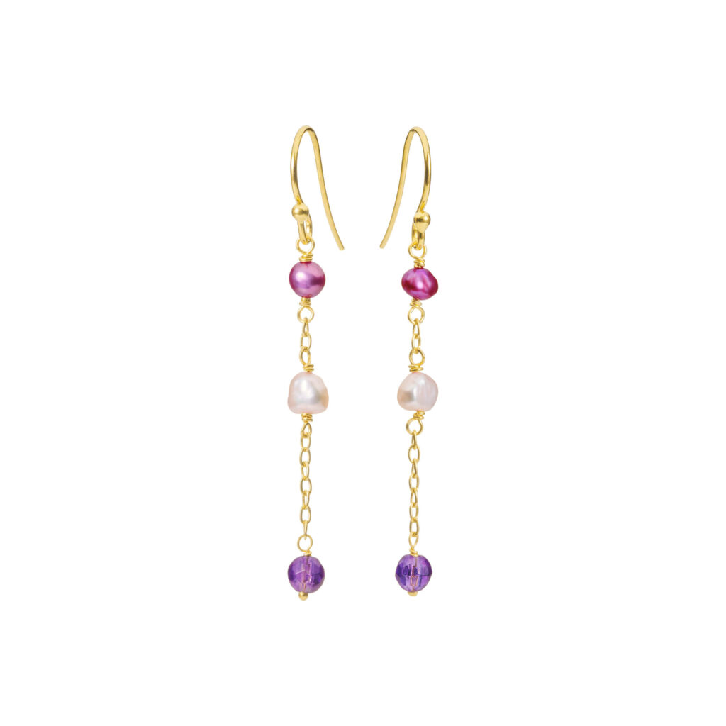 Jewellery gold plated silver earring, style number: 5661-2-580