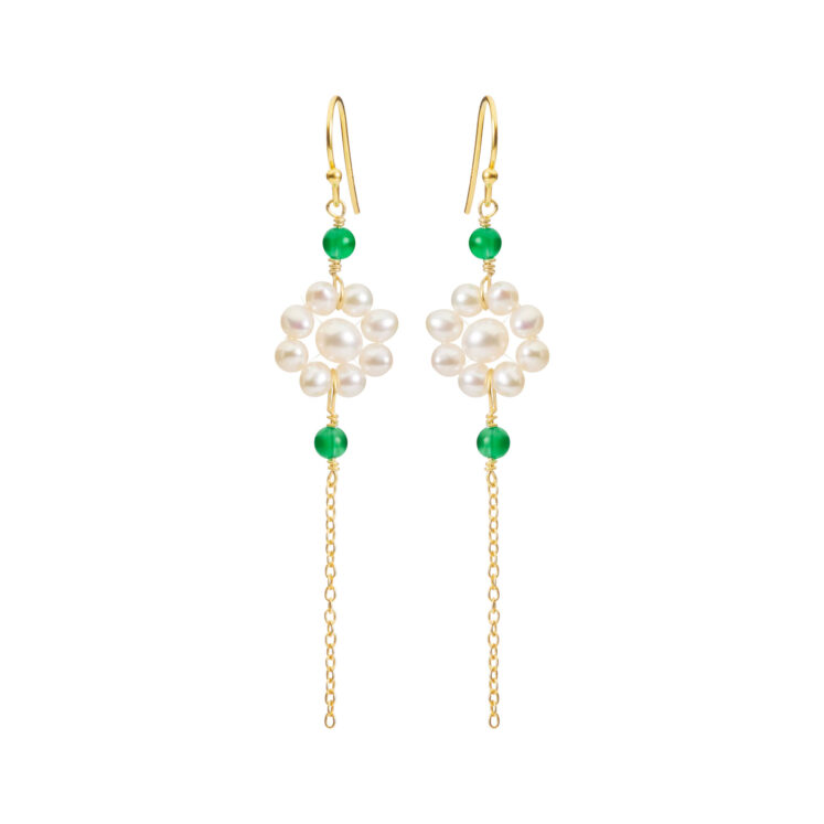 Jewellery gold plated silver earring, style number: 5667-2-566