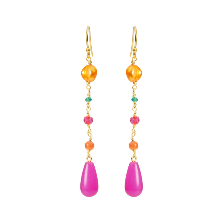 Jewellery gold plated silver earring, style number: 5670-2-581