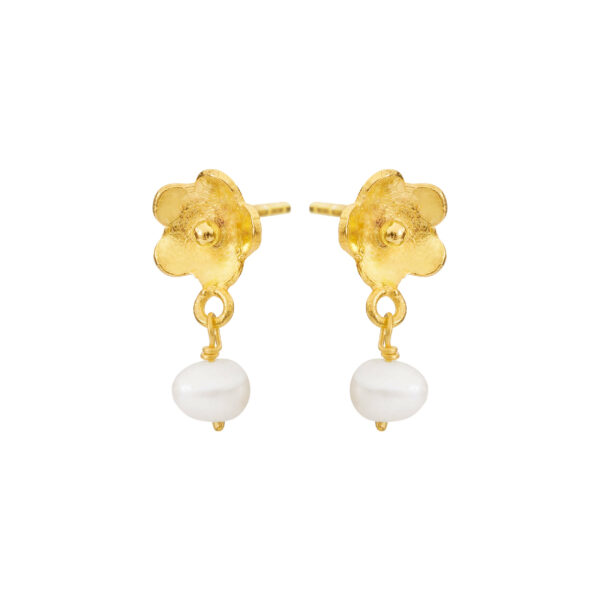 Jewellery gold plated silver earring, style number: 5672-2-900