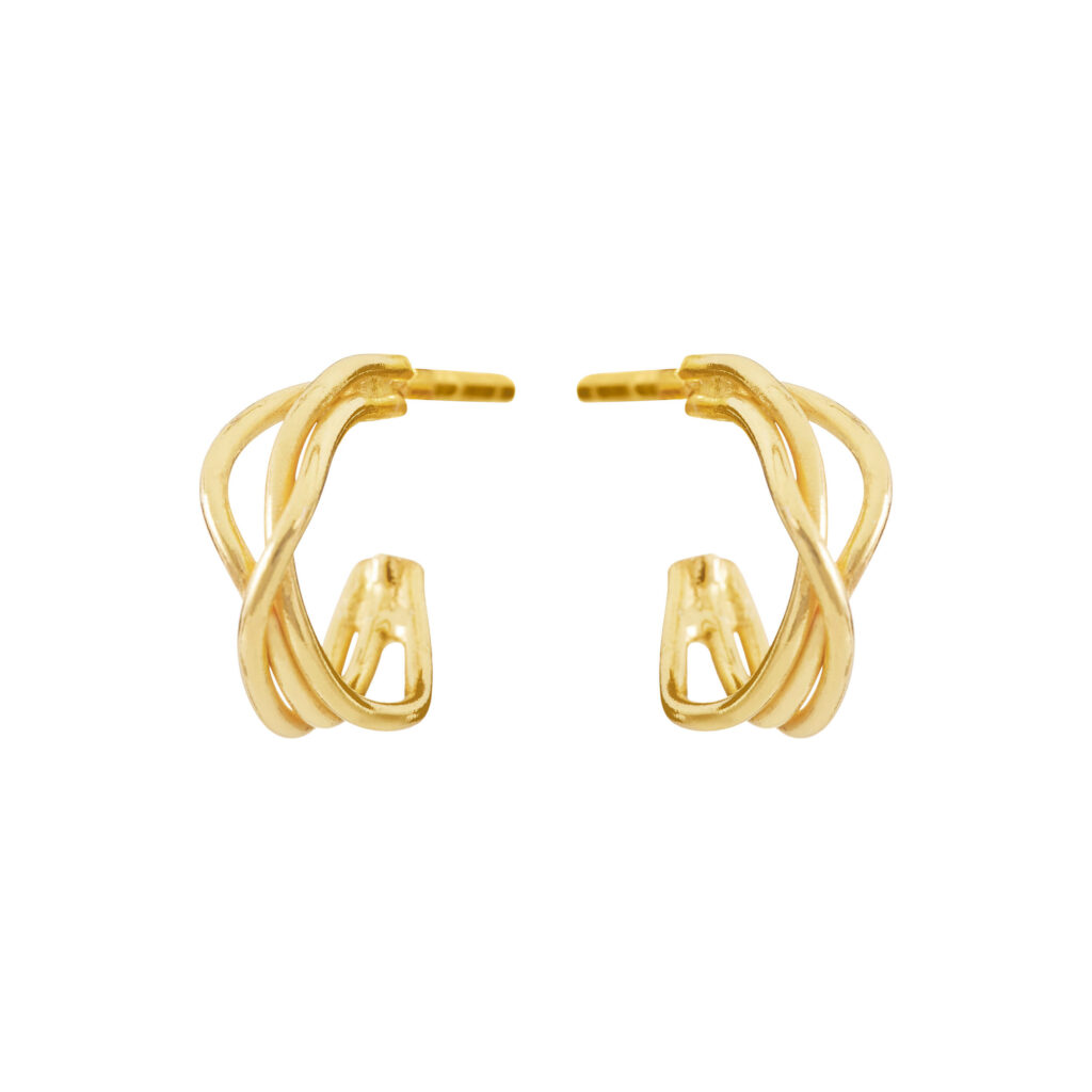 Jewellery gold plated silver earring, style number: 5673-2