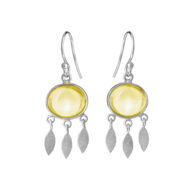 Earrings 5675 in Silver with Lemon quartz