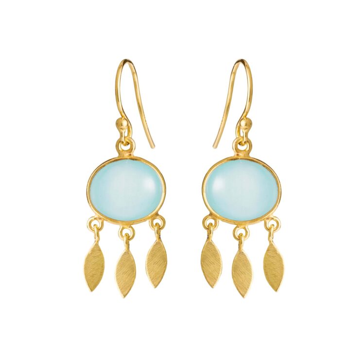 Jewellery gold plated silver earring, style number: 5675-2-111