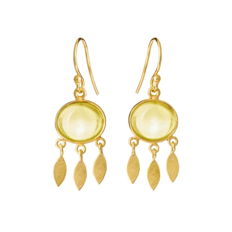Jewellery gold plated silver earring, style number: 5675-2-117