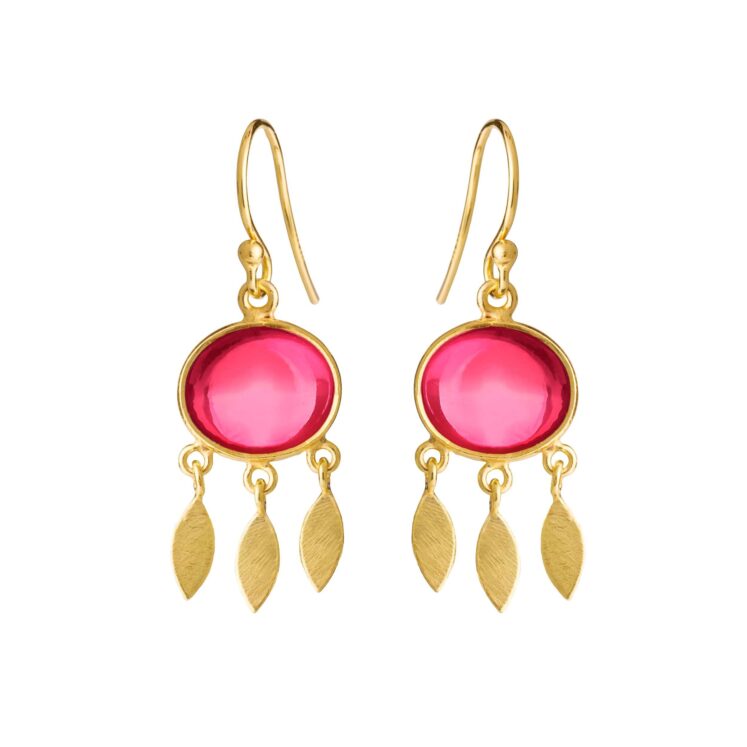 Jewellery gold plated silver earring, style number: 5675-2-183