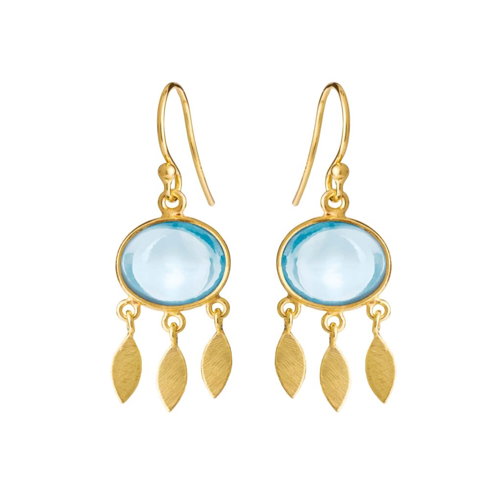 Jewellery gold plated silver earring, style number: 5675-2-186