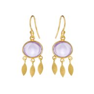 Earrings 5675 in Gold plated silver with Light amethyst