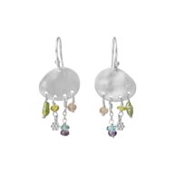 Earrings 5678 in Silver with Mix: Apatite, iolite, labradorite, peridote, coloured freshwater pearls