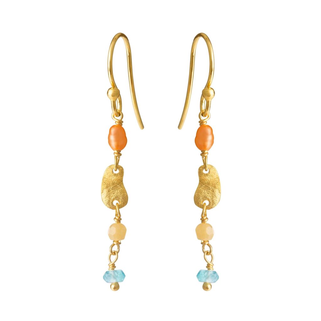 Jewellery gold plated silver earring, style number: 5679-2-600