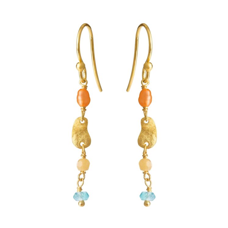 Jewellery gold plated silver earring, style number: 5679-2-600