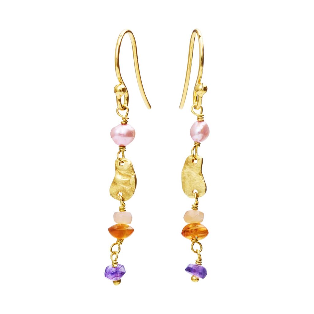 Jewellery gold plated silver earring, style number: 5679-2-610