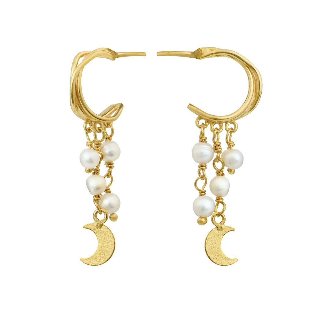 Jewellery gold plated silver earring, style number: 5681-2-900