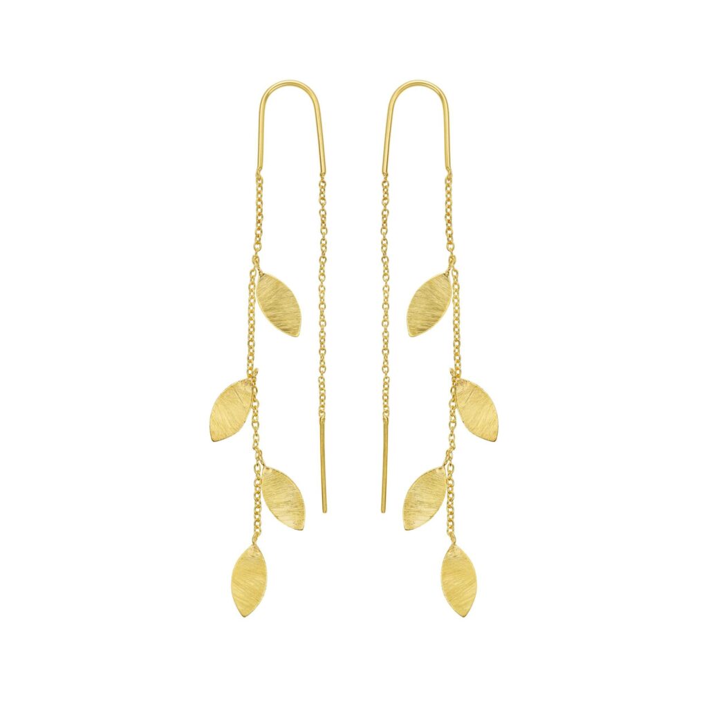Jewellery gold plated silver earring, style number: 5682-2