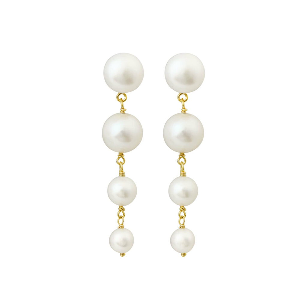Jewellery gold plated silver earring, style number: 5689-2-900