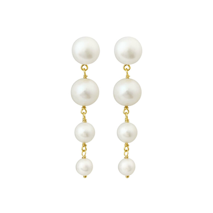 Jewellery gold plated silver earring, style number: 5689-2-900