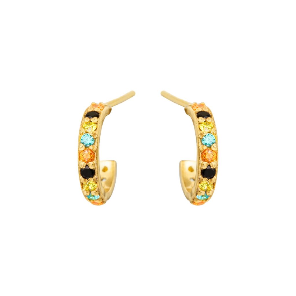 Jewellery gold plated silver earring, style number: 5694-2-594