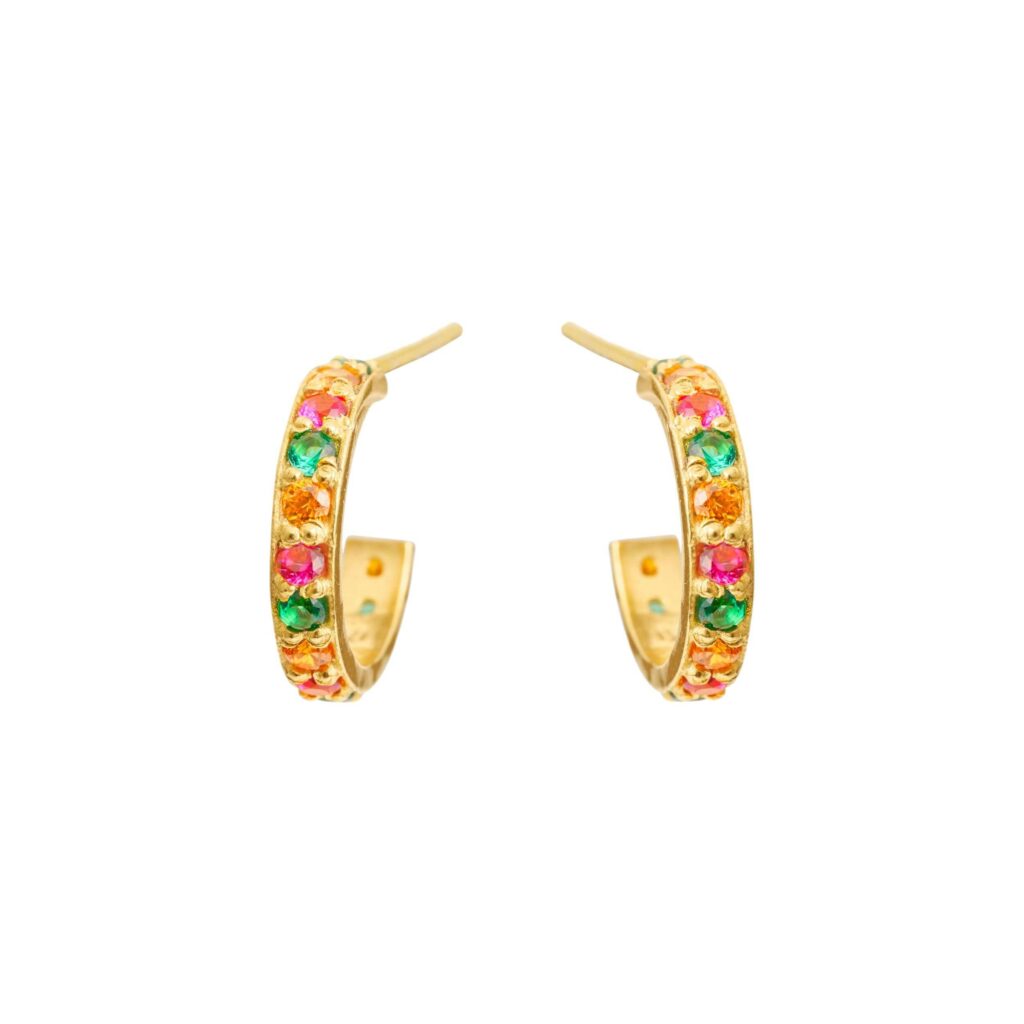 Jewellery gold plated silver earring, style number: 5694-2-595