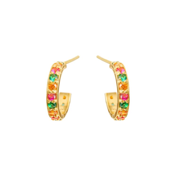 Jewellery gold plated silver earring, style number: 5694-2-595