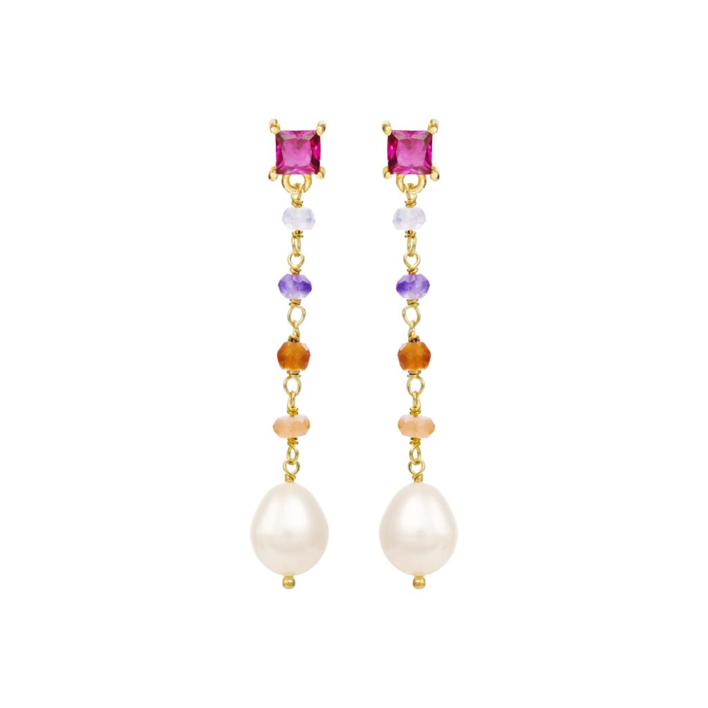 Jewellery gold plated silver earring, style number: 5695-2-613