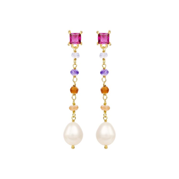 Jewellery gold plated silver earring, style number: 5695-2-613