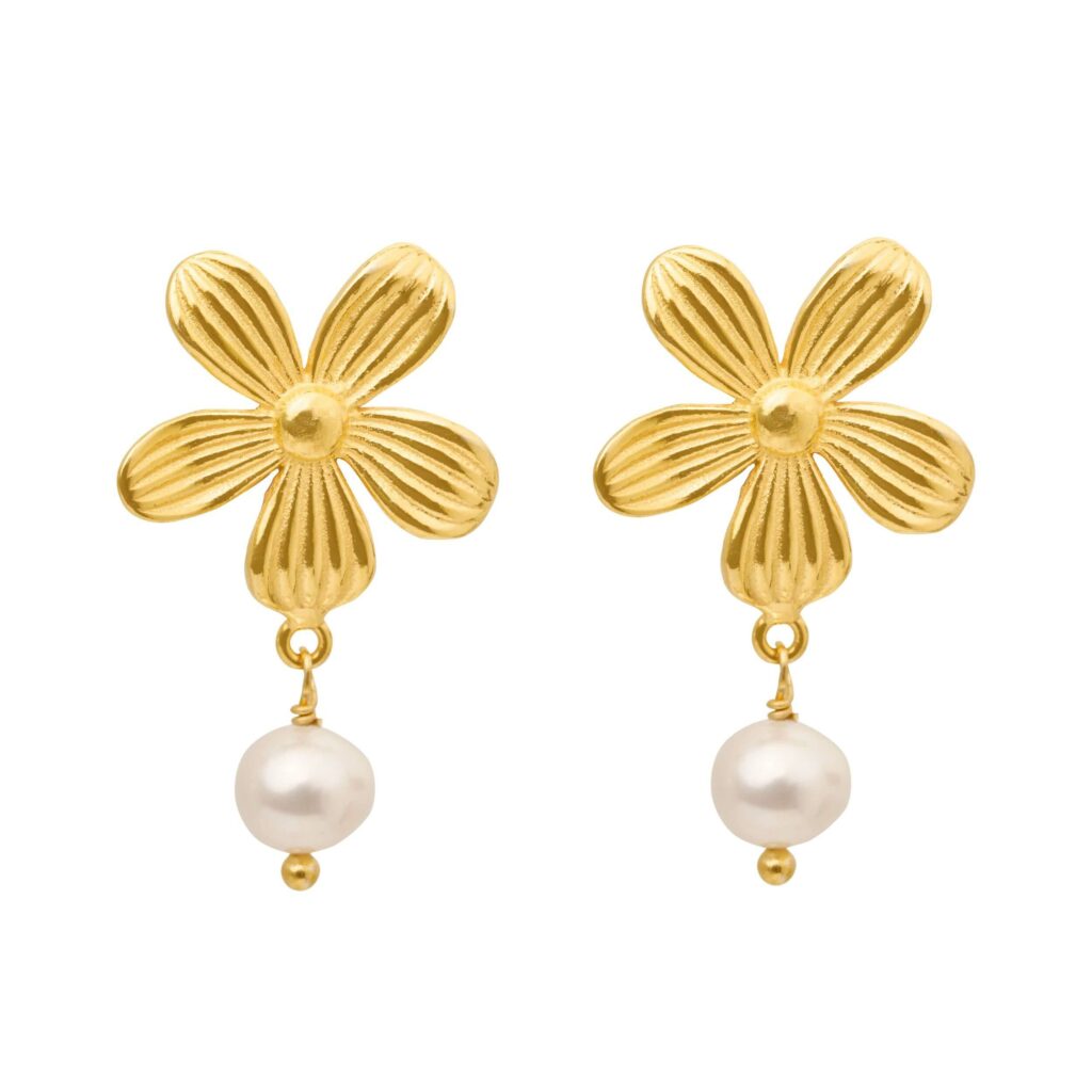 Jewellery gold plated silver earring, style number: 5696-2-900