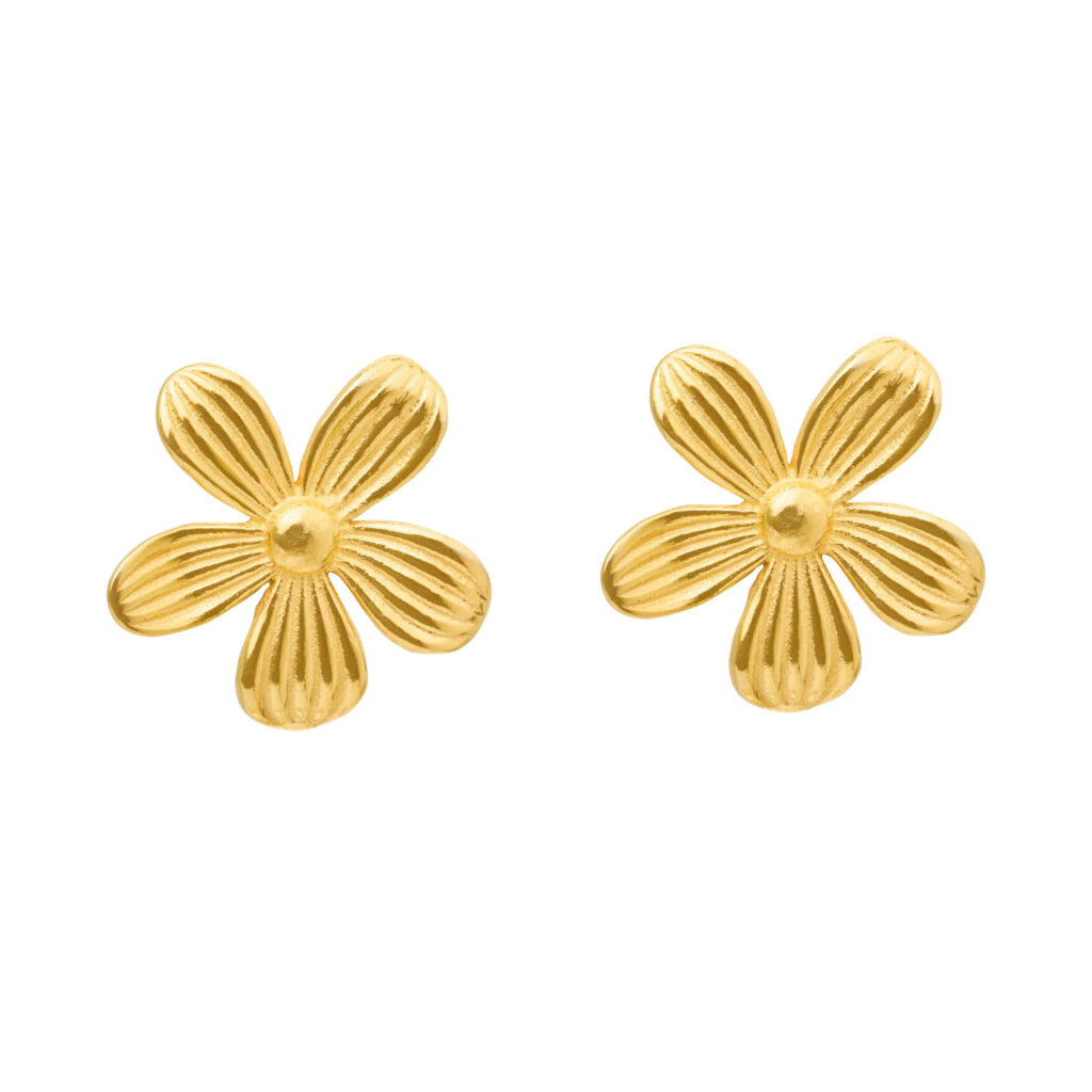 Jewellery gold plated silver earring, style number: 5696-2-999