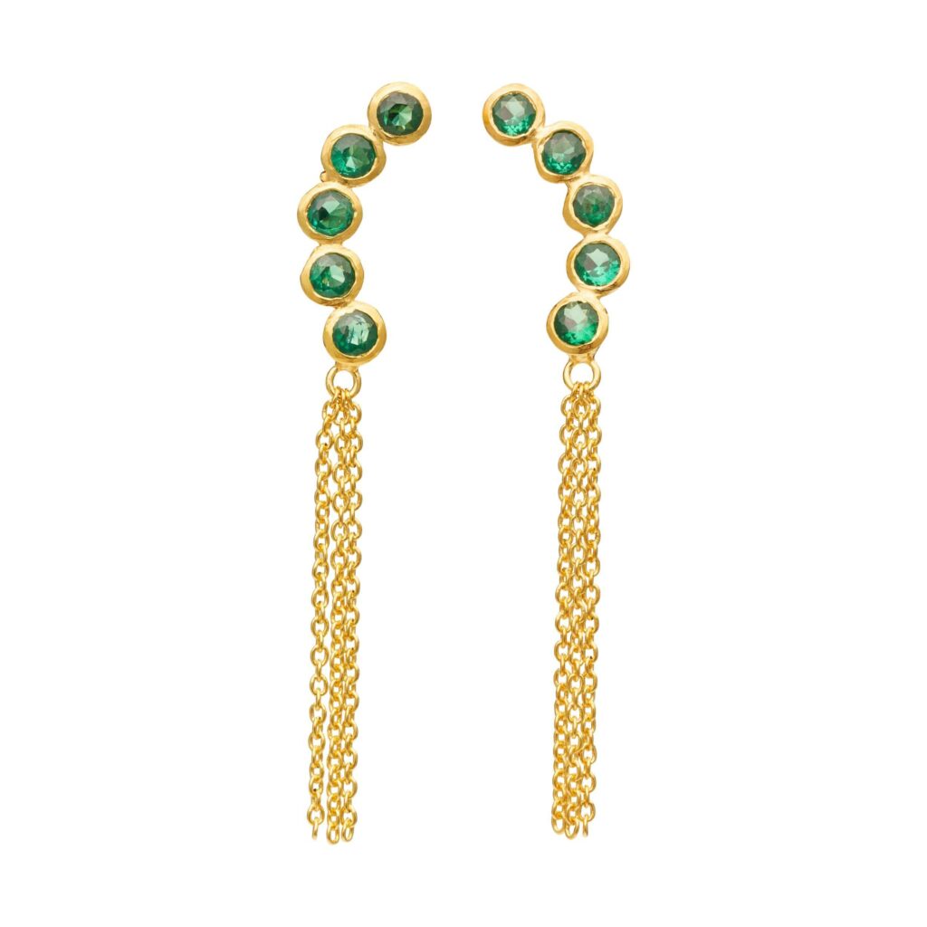 Jewellery gold plated silver earring, style number: 5702-2-214