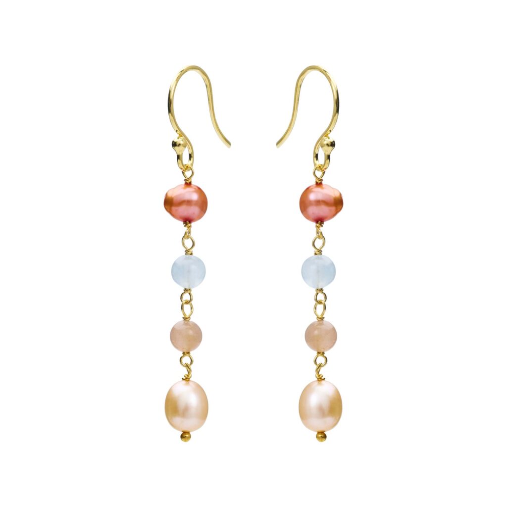 Jewellery gold plated silver earring, style number: 5704-2-604