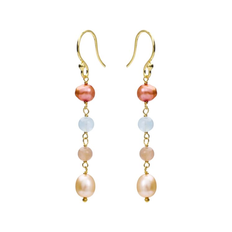 Jewellery gold plated silver earring, style number: 5704-2-604