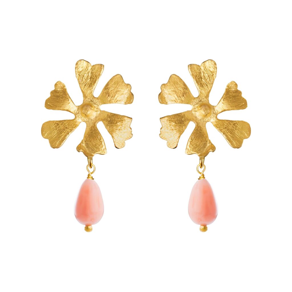 Jewellery gold plated silver earring, style number: 5706-2-129