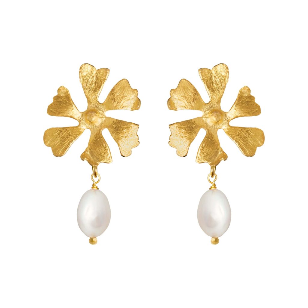 Jewellery gold plated silver earring, style number: 5706-2-900