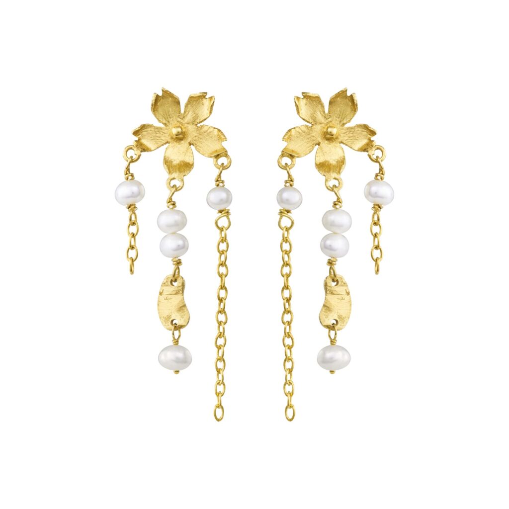 Jewellery gold plated silver earring, style number: 5716-2-900