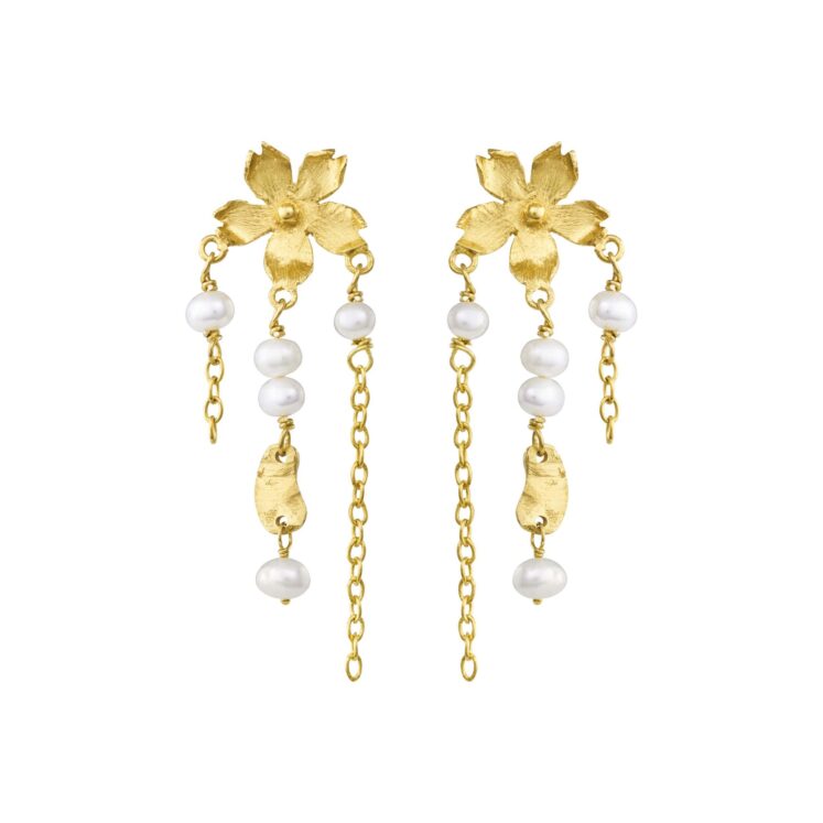 Jewellery gold plated silver earring, style number: 5716-2-900