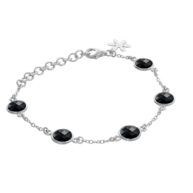 Bracelet 975 in Silver with Black agate